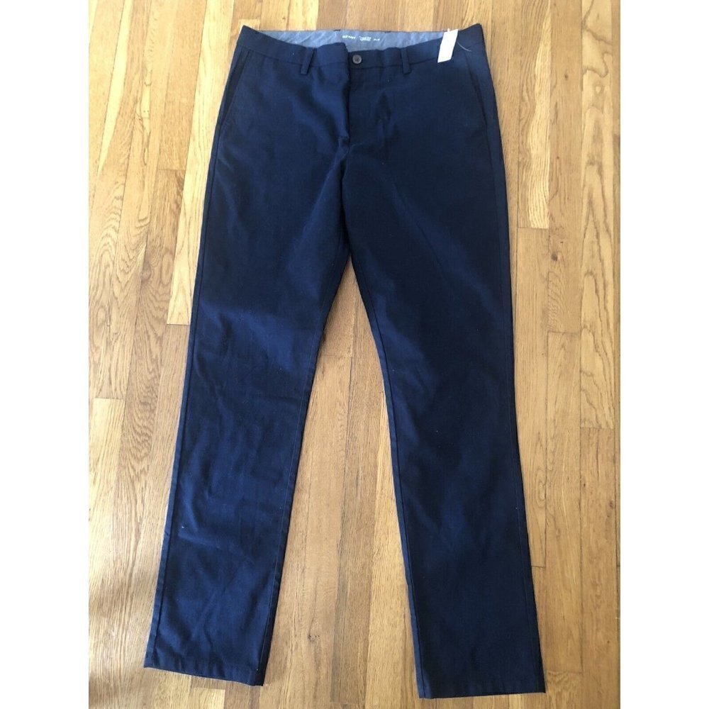 NWT Old Navy Mens Size 38x36 Blue Ultimate Slim Pants Built In Flex